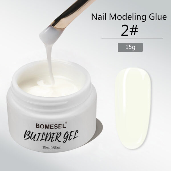 BIAB builder gel nail polish milky white manufacturer structural gel factory wholesale 2#